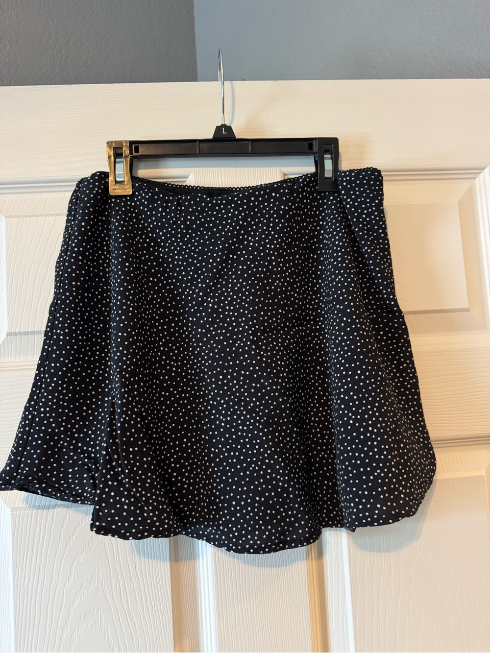 American Eagle Outfitters Black Polka Dot Skater Skirt